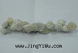 CNG1535 7.5 inches 10*14mm - 15*20mm nuggets plated druzy agate beads