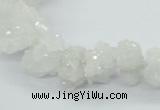 CNG1540 15.5 inches 6*8mm - 15*20mm nuggets plated druzy quartz beads