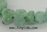 CNG1542 15.5 inches 6*8mm - 15*20mm nuggets plated druzy quartz beads