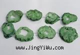 CNG1564 30*40mm - 40*50mm freeform plated druzy agate beads