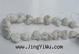 CNG1575 18*25mm - 20*30mm nuggets plated druzy agate beads
