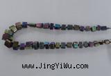 CNG1583 15.5 inches 8*12mm - 12*20mm nuggets plated quartz beads