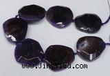 CNG1606 15.5 inches 45*50mm faceted freeform agate beads