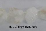 CNG1640 15.5 inches 13*18mm - 18*25mm nuggets plated druzy agate beads