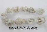 CNG1647 15.5 inches 22*30mm - 25*45mm nuggets plated druzy agate beads
