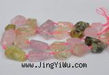 CNG1710 15.5 inches 15*20mm - 18*35mm nuggets mixed quartz beads