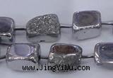 CNG2000 15.5 inches 8*12mm - 10*15mm nuggets plated quartz beads