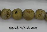 CNG2011 15.5 inches 8*10mm - 10*14mm nuggets plated druzy agate beads