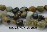 CNG209 15.5 inches 7*9mm nuggets ocean stone beads