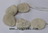 CNG2170 7.5 inches 25*35mm - 35*40mm freeform druzy agate beads