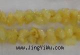 CNG2201 15.5 inches 8*10mm - 10*12mm nuggets plated druzy quartz beads