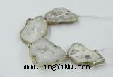 CNG2310 7.5 inches 25*35mm - 35*40mm freeform druzy agate beads