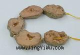 CNG2311 7.5 inches 25*35mm - 35*40mm freeform druzy agate beads