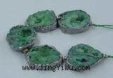 CNG2334 7.5 inches 35*40mm - 45*50mm freeform druzy agate beads