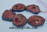 CNG2357 7.5 inches 40*50mm - 55*60mm freeform druzy agate beads