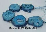 CNG2359 7.5 inches 40*50mm - 55*60mm freeform druzy agate beads
