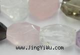 CNG236 15.5 inches 15*22mm – 18*25mm faceted nuggets mixed quartz beads