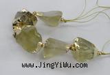 CNG2387 7.5 inches 15*25mm - 20*30mm nuggets lemon quartz beads