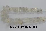 CNG2577 15.5 inches 10*20mm - 15*35mm faceted nuggets white crystal beads