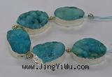 CNG2600 7.5 inches 25*35mm - 30*40mm freeform druzy agate beads