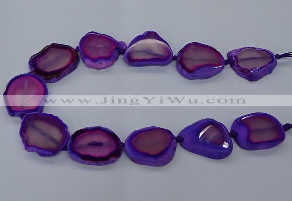 CNG2609 15.5 inches 30*35mm - 40*45mm freeform agate beads