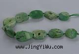 CNG2811 15.5 inches 25*35mm - 30*45mm freeform druzy agate beads