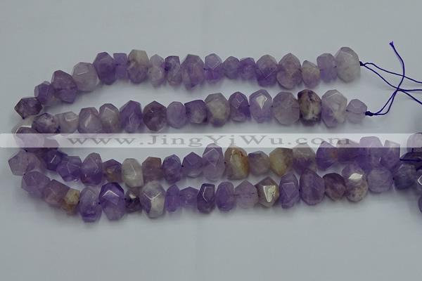 CNG2822 10*14mm - 13*18mm faceted nuggets lavender amethyst beads