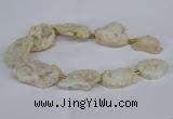 CNG2888 15.5 inches 25*30mm - 30*35mm freeform plated druzy agate beads