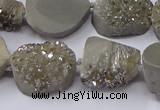 CNG2976 15.5 inches 13*18mm - 20*25mm freeform druzy agate beads