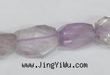 CNG309 15.5 inches 15*22mm faceted nuggets amethyst gemstone beads