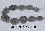 CNG3100 15.5 inches 25*30mm - 35*50mm freeform plated druzy agate beads