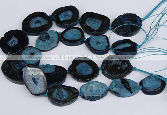 CNG3134 15.5 inches 30*35mm - 35*45mm freeform druzy agate beads