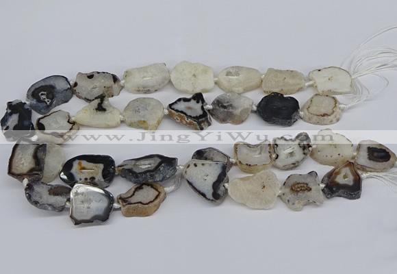 CNG3167 15.5 inches 15*20mm - 25*30mm freeform druzy agate beads