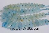 CNG3225 15.5 inches 10*25mm - 12*45mm faceted nuggets agate beads