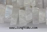 CNG3235 15.5 inches 20*25mm - 25*30mm nuggets plated white crystal beads