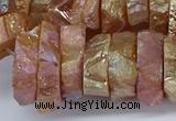 CNG3238 15.5 inches 20*25mm - 25*30mm nuggets plated white crystal beads