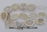 CNG3300 30*35mm - 35*40mm freeform druzy agate beads