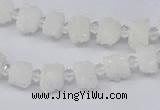 CNG3333 15.5 inches 6*8mm - 10*14mm nuggets plated druzy agate beads