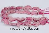 CNG3376 20*30mm - 30*45mm freeform plated druzy agate beads
