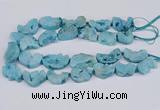CNG3377 20*30mm - 30*45mm freeform plated druzy agate beads