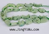CNG3378 20*30mm - 30*45mm freeform plated druzy agate beads