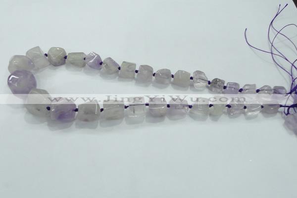 CNG338 15.5 inches 8*10mm - 18*22mm faceted nuggets amethyst beads