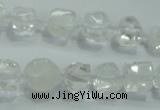 CNG341 15.5 inches 8*10mm - 15*18mm faceted nuggets white crystal beads