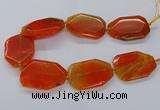 CNG3410 15.5 inches 38*50mm - 40*55mm faceted freeform agate beads