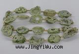 CNG3415 15.5 inches 18*25mm - 30*35mm freeform plated druzy agate beads