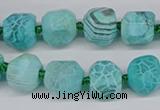 CNG3503 15.5 inches 12mm - 14mm faceted nuggets agate beads