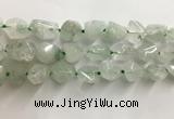 CNG3540 15.5 inches 8*12mm - 10*14mm nuggets green quartz beads