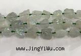 CNG3546 15*20mm - 20*25mm nuggets plated rough white crystal beads