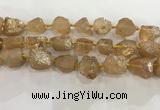 CNG3547 15*20mm - 20*25mm nuggets plated rough white crystal beads