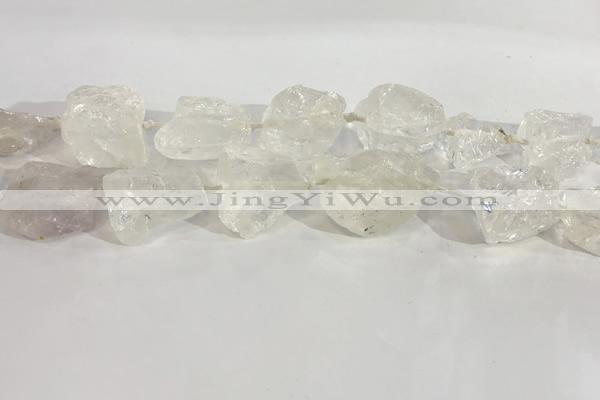 CNG3558 15.5 inches 18*20mm - 25*30mm nuggets rough white crystal beads